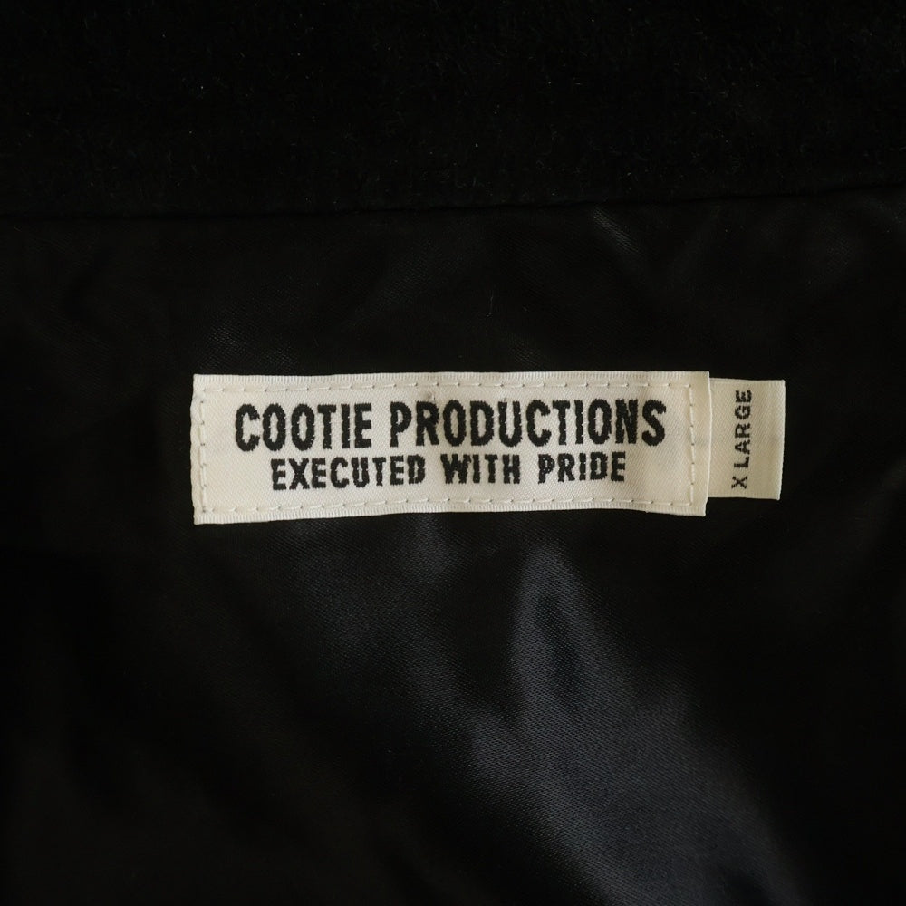 COOTIE PRODUCTIONS(クーティー プロダクションズ) 22AW Deer Suede L/S Shirt ディアスキン スエード 長袖シャツ ブラック CTE-22A407