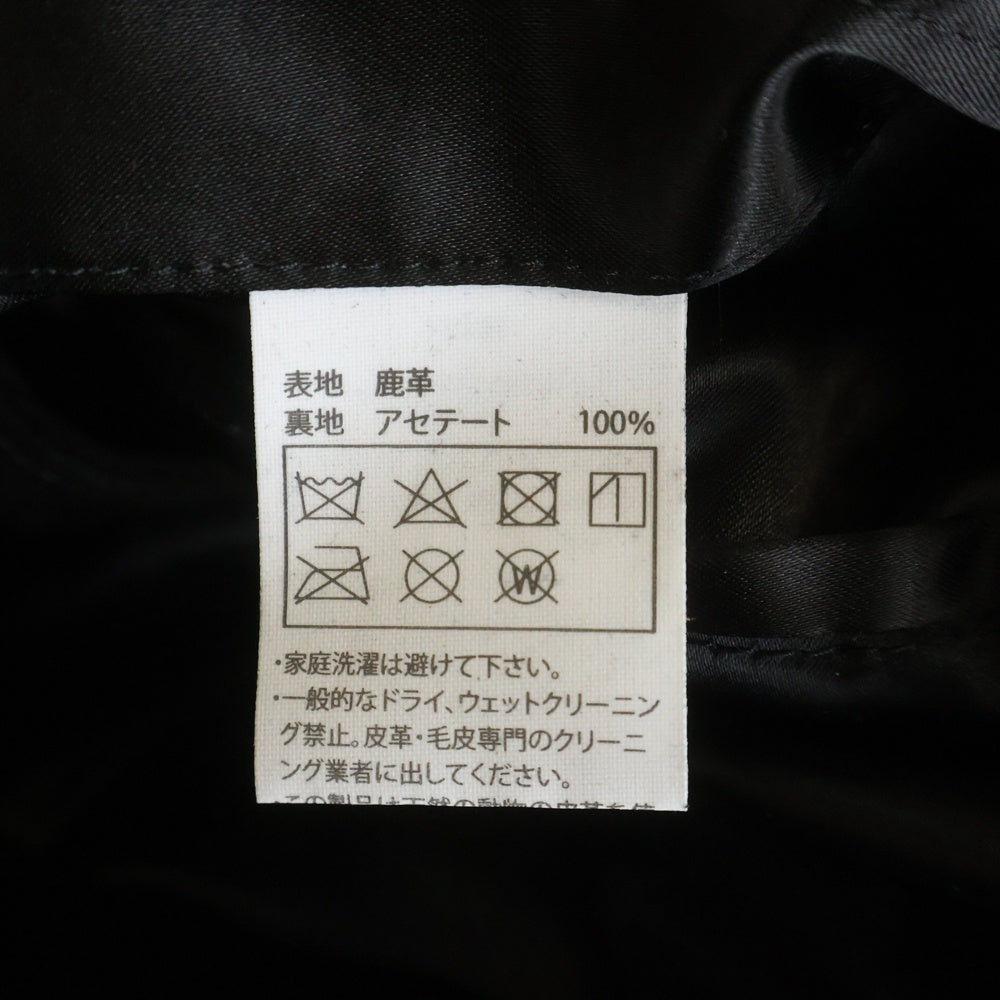 COOTIE PRODUCTIONS(クーティー プロダクションズ) 22AW Deer Suede L/S Shirt ディアスキン スエード 長袖シャツ ブラック CTE-22A407