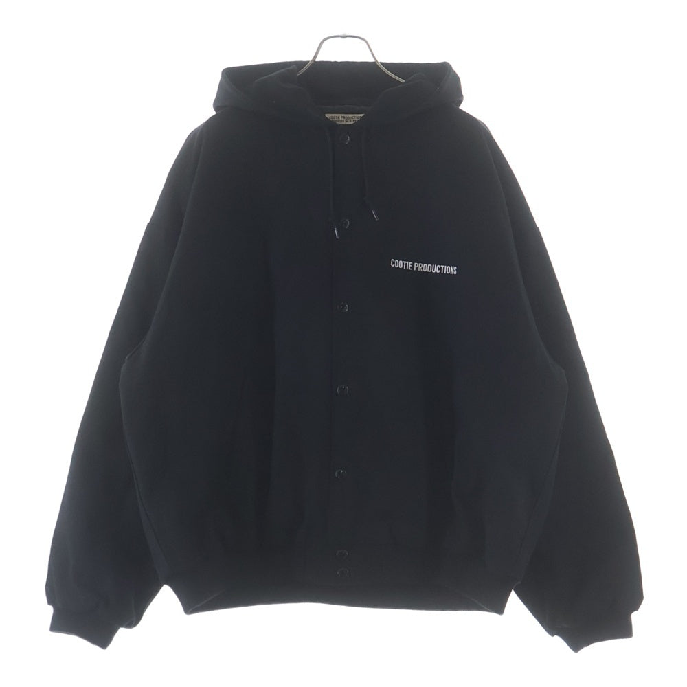 COOTIE PRODUCTIONS(クーティー プロダクションズ) 22AW OX Hoodie Blouson ロゴ刺繍 中綿ブルゾン フーデッドジャケット ブラック CTE-22A212