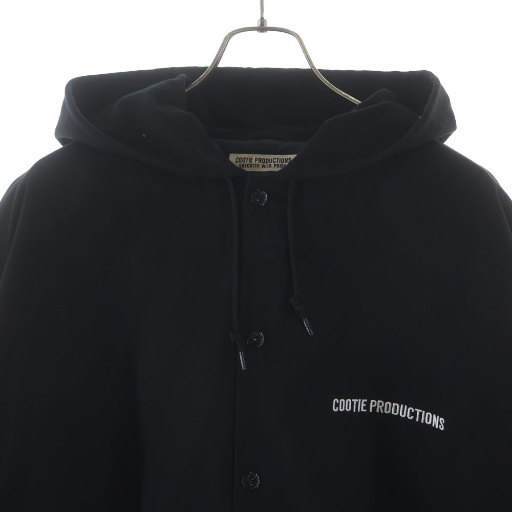 COOTIE PRODUCTIONS(クーティー プロダクションズ) 22AW OX Hoodie Blouson ロゴ刺繍 中綿ブルゾン フーデッドジャケット ブラック CTE-22A212
