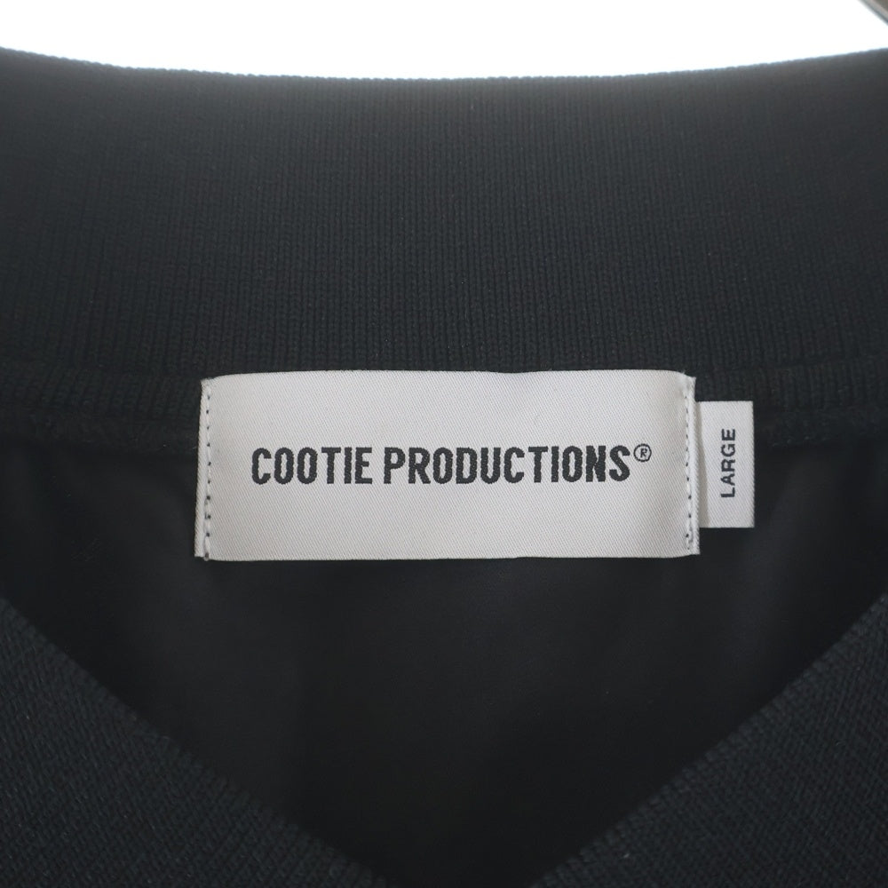 COOTIE PRODUCTIONS(クーティー プロダクションズ) 21AW Polyester Twill Football L/S Tee フロントロゴ フットボールTシャツ 長袖カットソー ブラック CTE-21A309