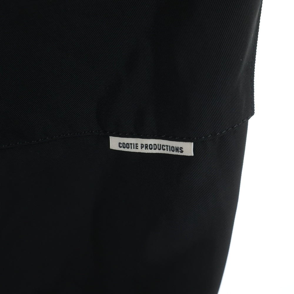 COOTIE PRODUCTIONS(クーティー プロダクションズ) 23AW Raza Track Pants ロゴ刺繍 ラサトラックパンツ ブラック CTE-23A105
