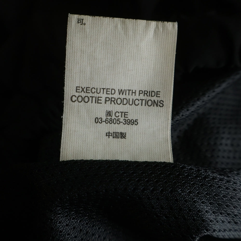 COOTIE PRODUCTIONS(クーティー プロダクションズ) 23AW Raza Track Pants ロゴ刺繍 ラサトラックパンツ ブラック CTE-23A105