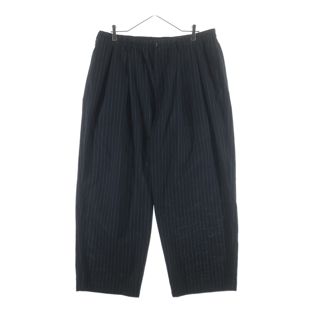 COOTIE PRODUCTIONS(クーティー プロダクションズ) 25SS T/W Square Leg Easy Pants ストライプ スクエアレッグ イージーパンツ ブラック CTE-25S102-STRIPE