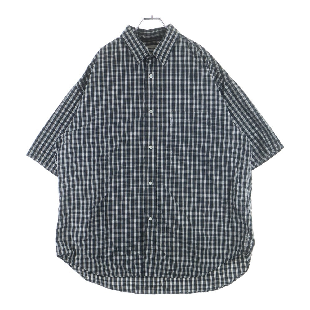 COOTIE PRODUCTIONS(クーティー プロダクションズ) 24SS Dobby Check S/S Shirt ドビーチェック 半袖シャツ ブラック/ホワイト CTE-24S404