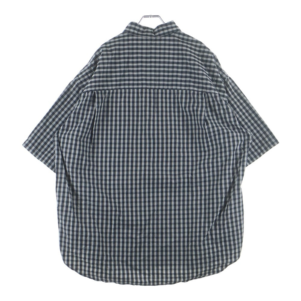COOTIE PRODUCTIONS(クーティー プロダクションズ) 24SS Dobby Check S/S Shirt ドビーチェック 半袖シャツ ブラック/ホワイト CTE-24S404