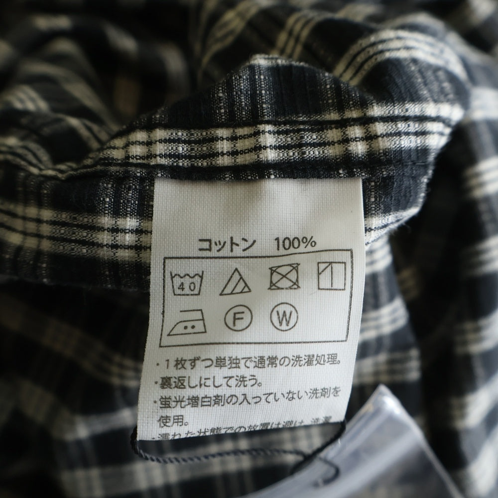 COOTIE PRODUCTIONS(クーティー プロダクションズ) 24SS Dobby Check S/S Shirt ドビーチェック 半袖シャツ ブラック/ホワイト CTE-24S404