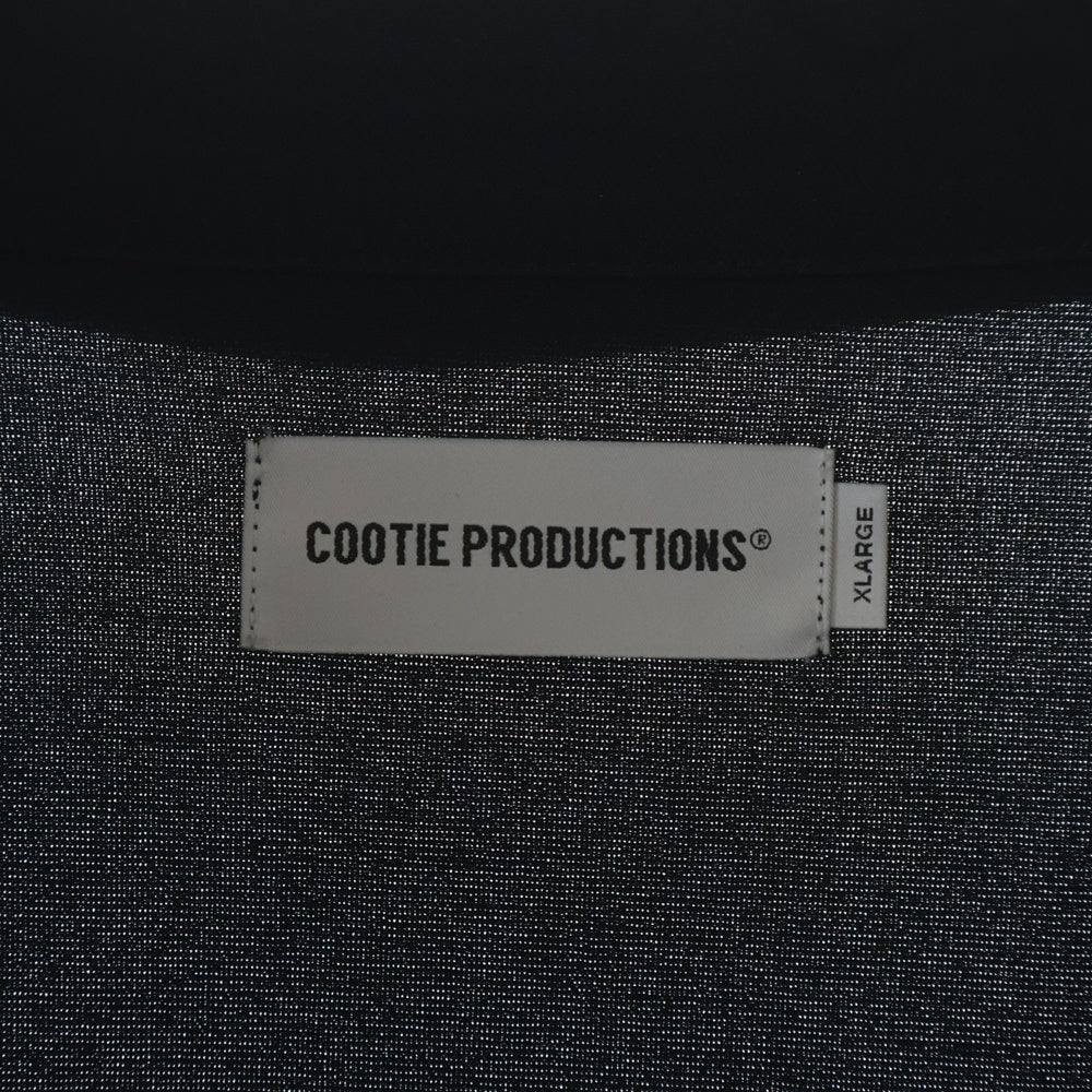 COOTIE PRODUCTIONS(クーティー プロダクションズ) 25SS Leno Cloth Squeeze Holes Skipper スクイーズホールズスキッパー Vネック長袖Tシャツ ブラック CTE-25S405