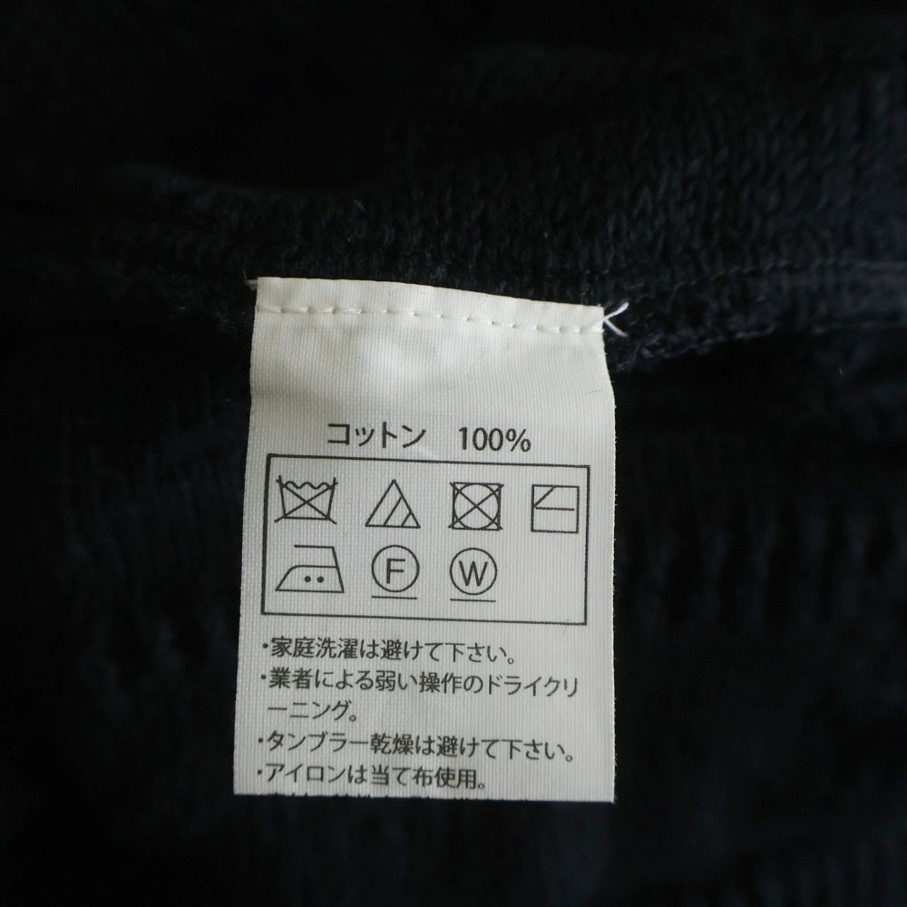 COOTIE PRODUCTIONS(クーティー プロダクションズ) 23SS 3D Jacquard Knit L/S Crew ジャガード クルーネックニット セーター ブラック CTE-23S324