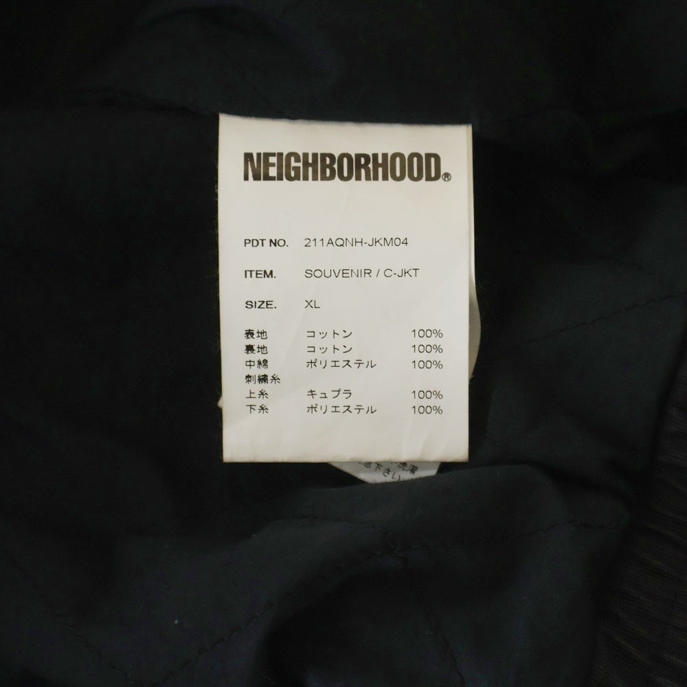 NEIGHBORHOOD(ネイバーフッド) SOUVENIR C-JKT スーベニア刺繍 ジップアップブルゾン ブラック 211AQNH-JKM04