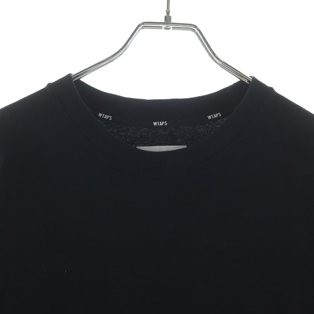 WTAPS(ダブルタップス) 25SS Scab LS Cotton ロゴ刺繍 バックプリント 長袖Tシャツ ロンT カットソー ブラック 251ATDT-CSM17