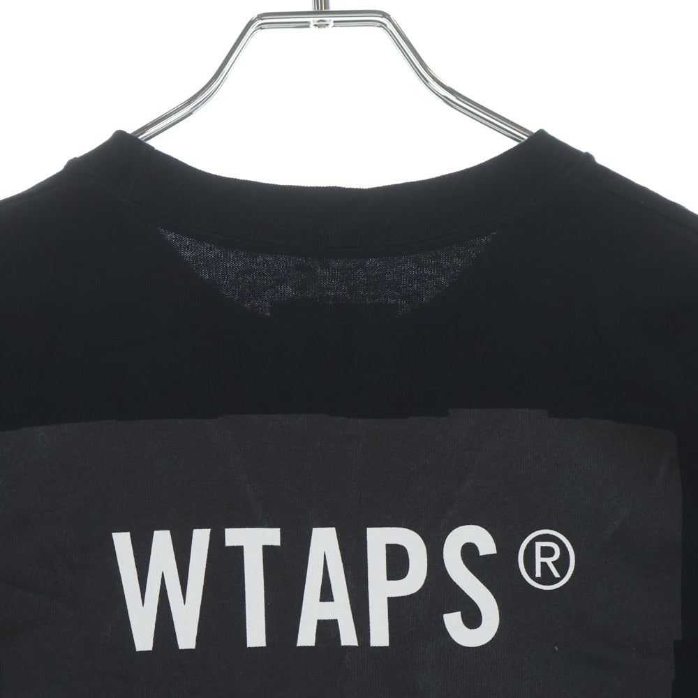 WTAPS(ダブルタップス) 25SS Scab LS Cotton ロゴ刺繍 バックプリント 長袖Tシャツ ロンT カットソー ブラック 251ATDT-CSM17