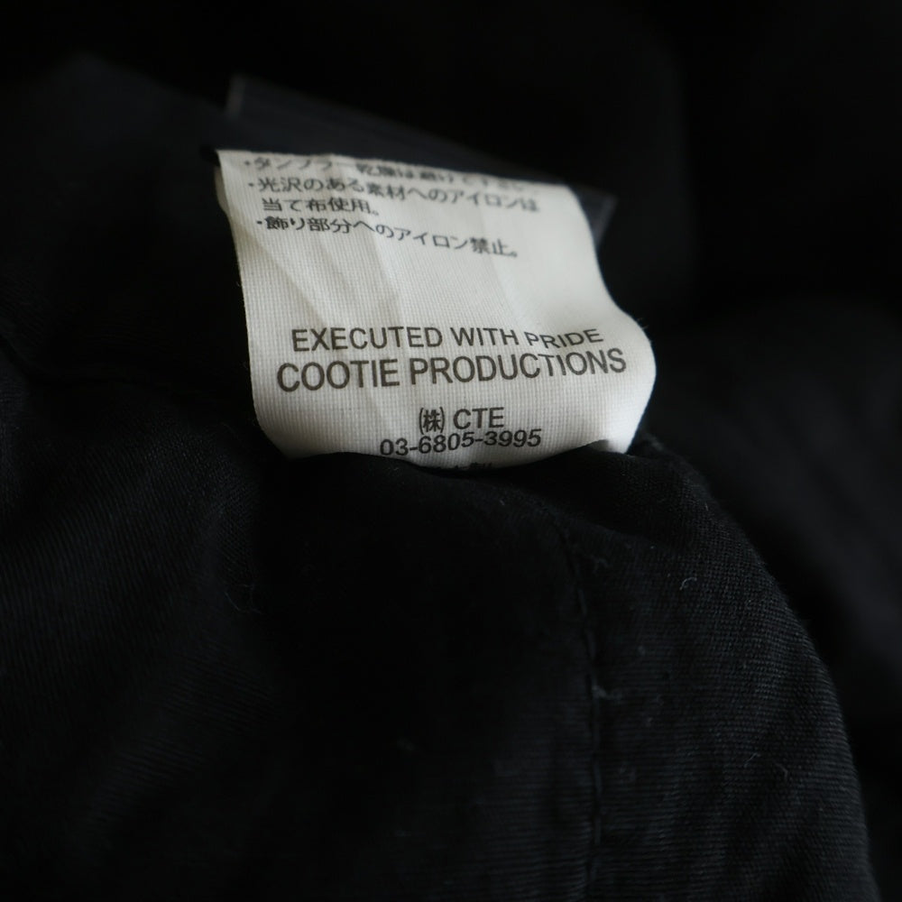COOTIE PRODUCTIONS(クーティー プロダクションズ) 23SS Garment Dyed Double Cloth 2 Tuck Wide Easy Trousers 2タック ワイドイージーパンツ ブラック CTE-23S102