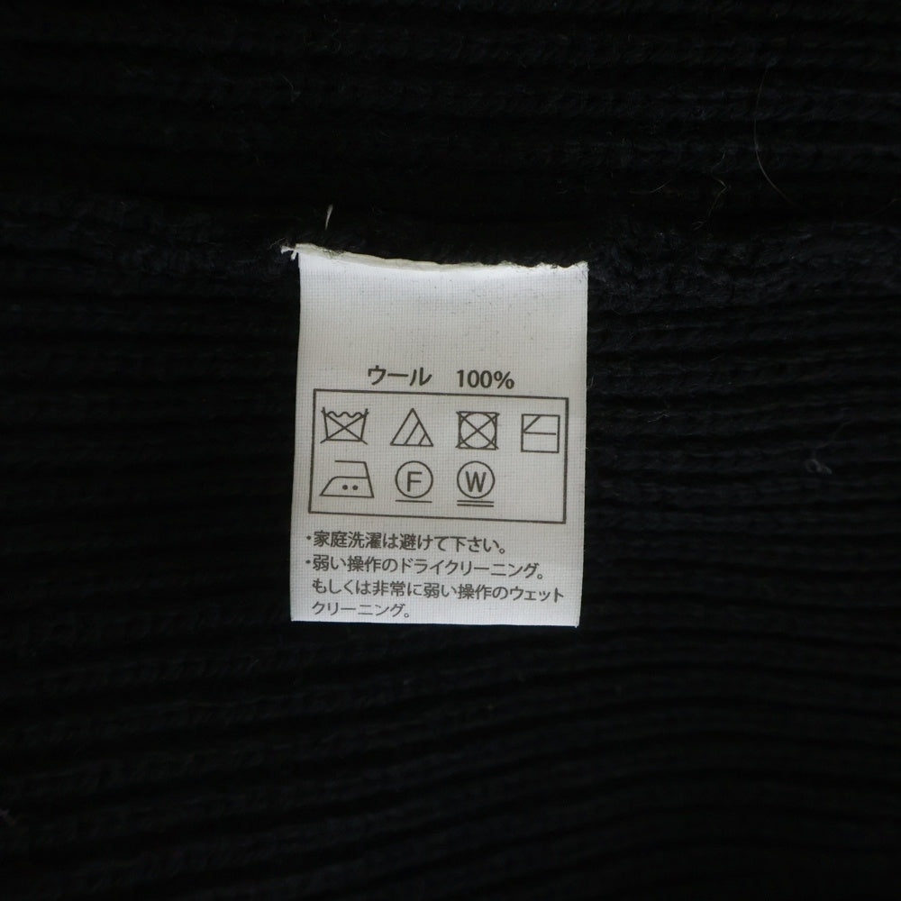 COOTIE PRODUCTIONS(クーティー プロダクションズ) 22AW Rib Stitch Drivers Sweater リブステッチ ドライバーズニット ブラック CTE-22A319