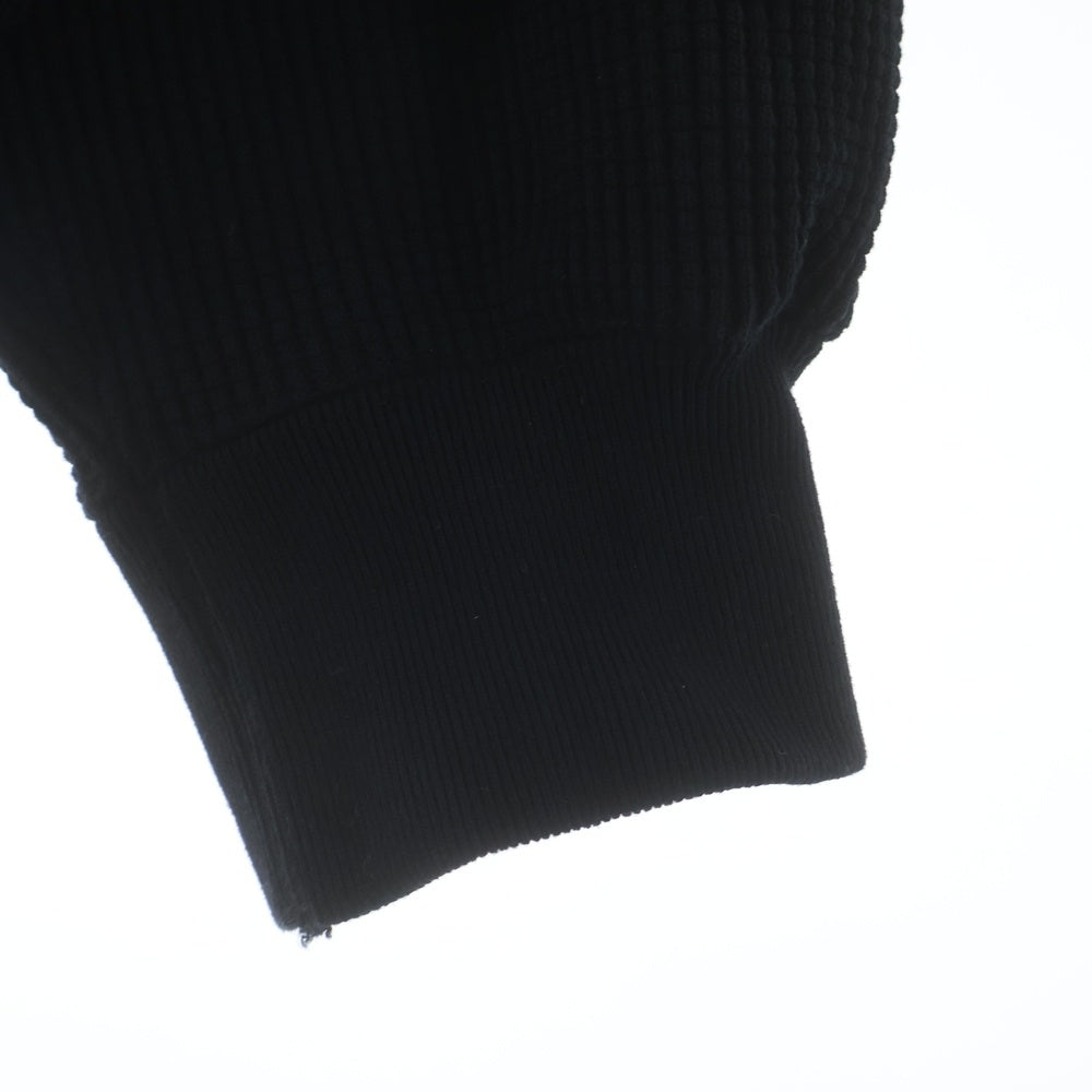 COOTIE PRODUCTIONS(クーティー プロダクションズ) 24AW N/C Waffle Zip Hoodie ワッフル ジップアップフーディー パーカー ブラック CTE-24A318
