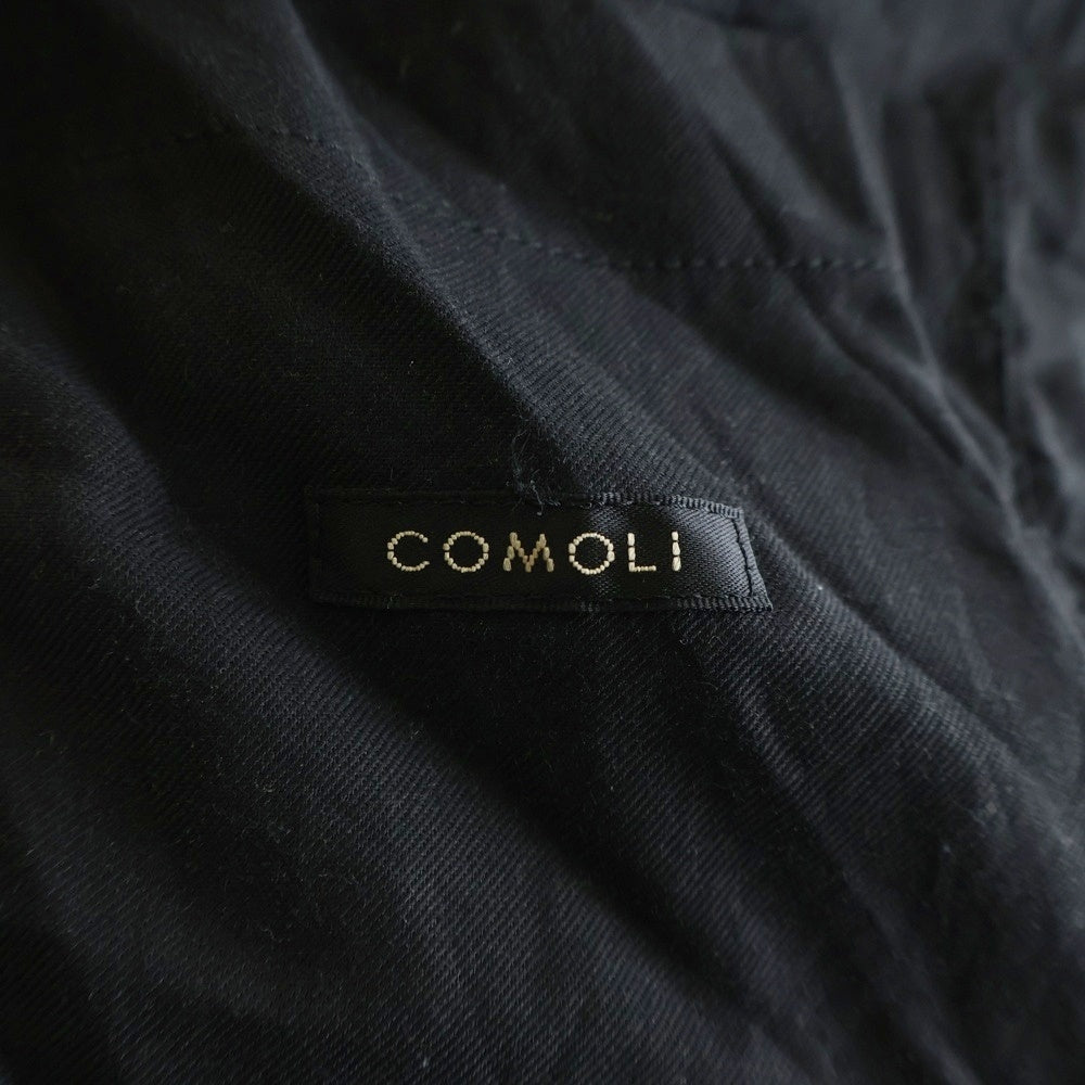 COMOLI(コモリ) 25SS ブラックドリルジャケット 3Bデニムテーラードジャケット ブラック B01-01010