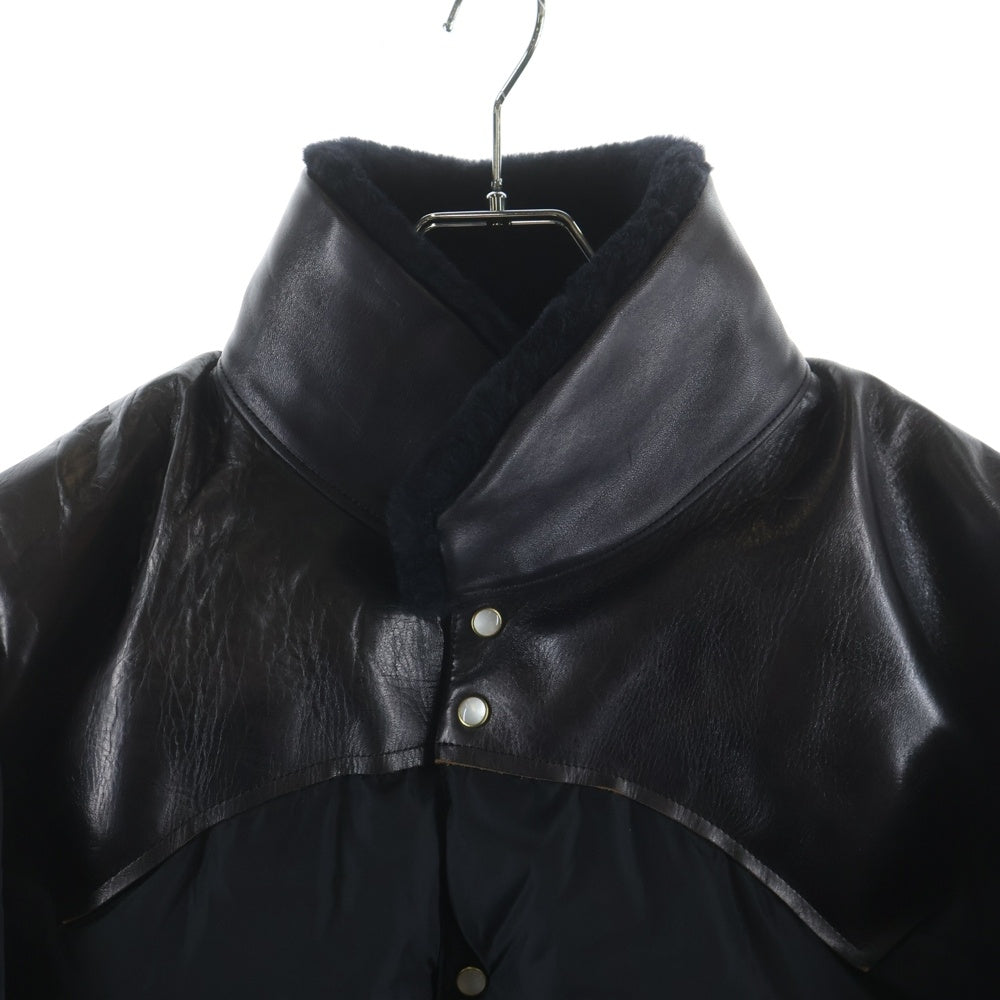 ROCKY MOUNTAIN(ロッキーマウンテン) CHRISTY JACKET for MOONLOID クリスティ レザーダウンジャケット ブラック 290-242-24