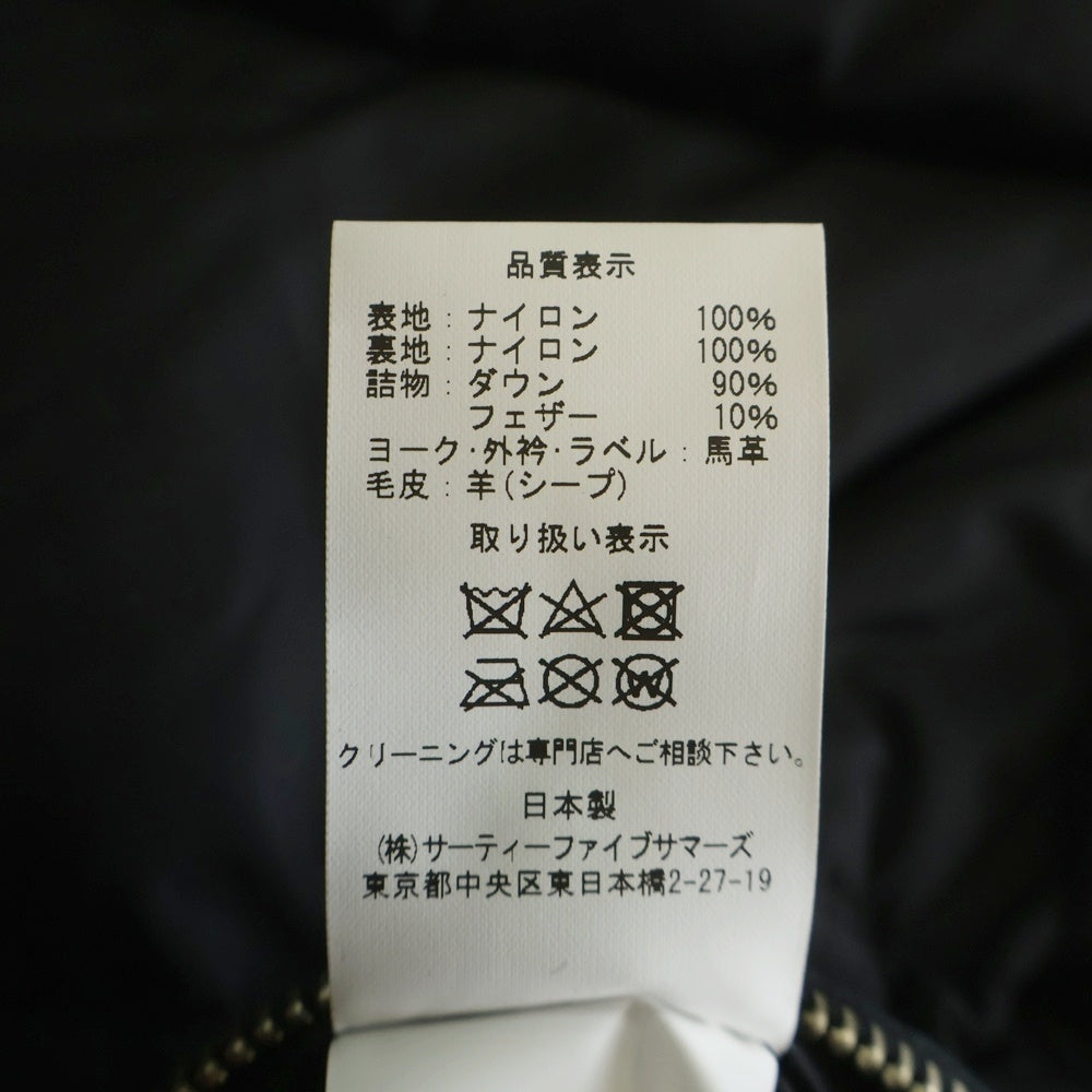 ROCKY MOUNTAIN(ロッキーマウンテン) CHRISTY JACKET for MOONLOID クリスティ レザーダウンジャケット ブラック 290-242-24