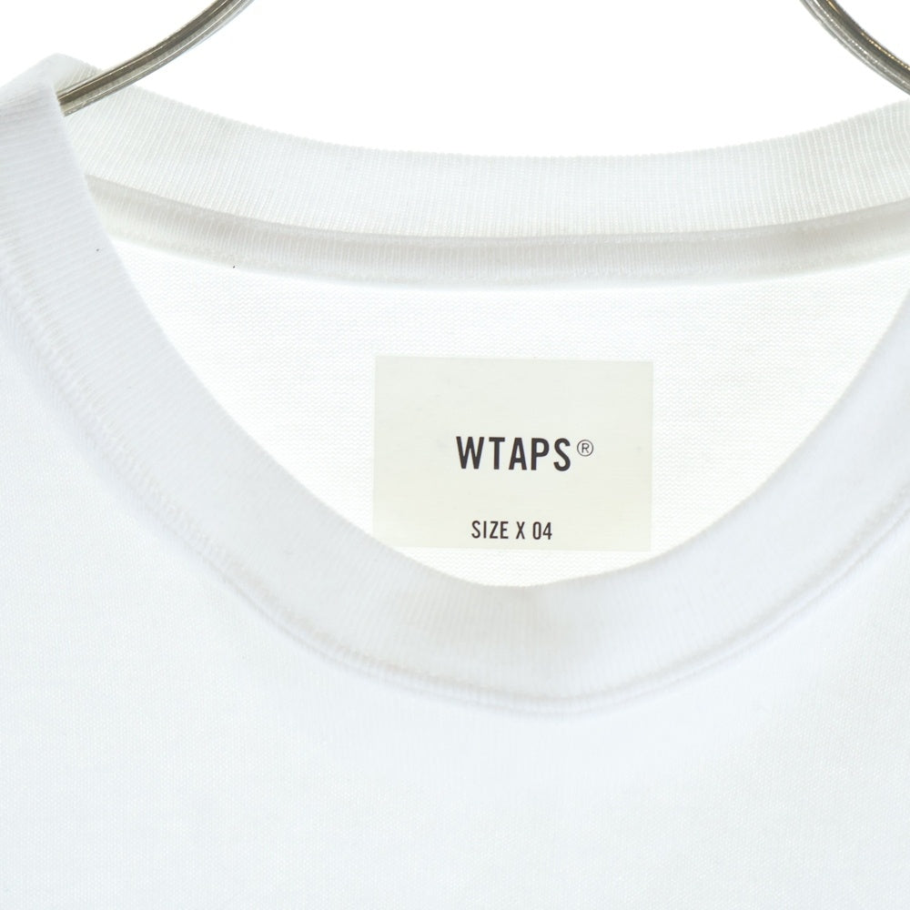 WTAPS(ダブルタップス) Sign L/S Cotton ロゴ刺繍 長袖Tシャツ ロンT カットソー ホワイト 251ATDT-CSM09