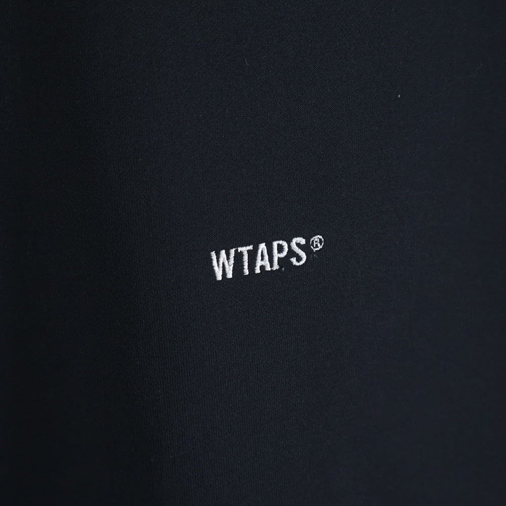 WTAPS(ダブルタップス) 23SS WOUND SWEATER RAPO SIGN ロゴパッチ クルーネックスウェット トレーナー ブラック 231ATDT-CSM07