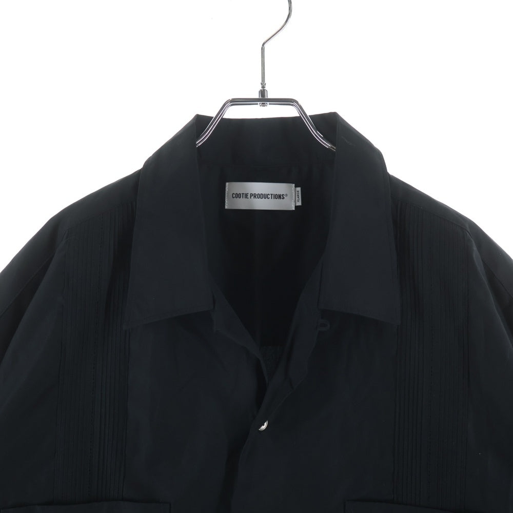 COOTIE PRODUCTIONS(クーティー プロダクションズ) 25SS 120/2 Typewriter Cuba S/S Shirt タイプライター キューバシャツ 半袖シャツ ブラック CTE-25S408