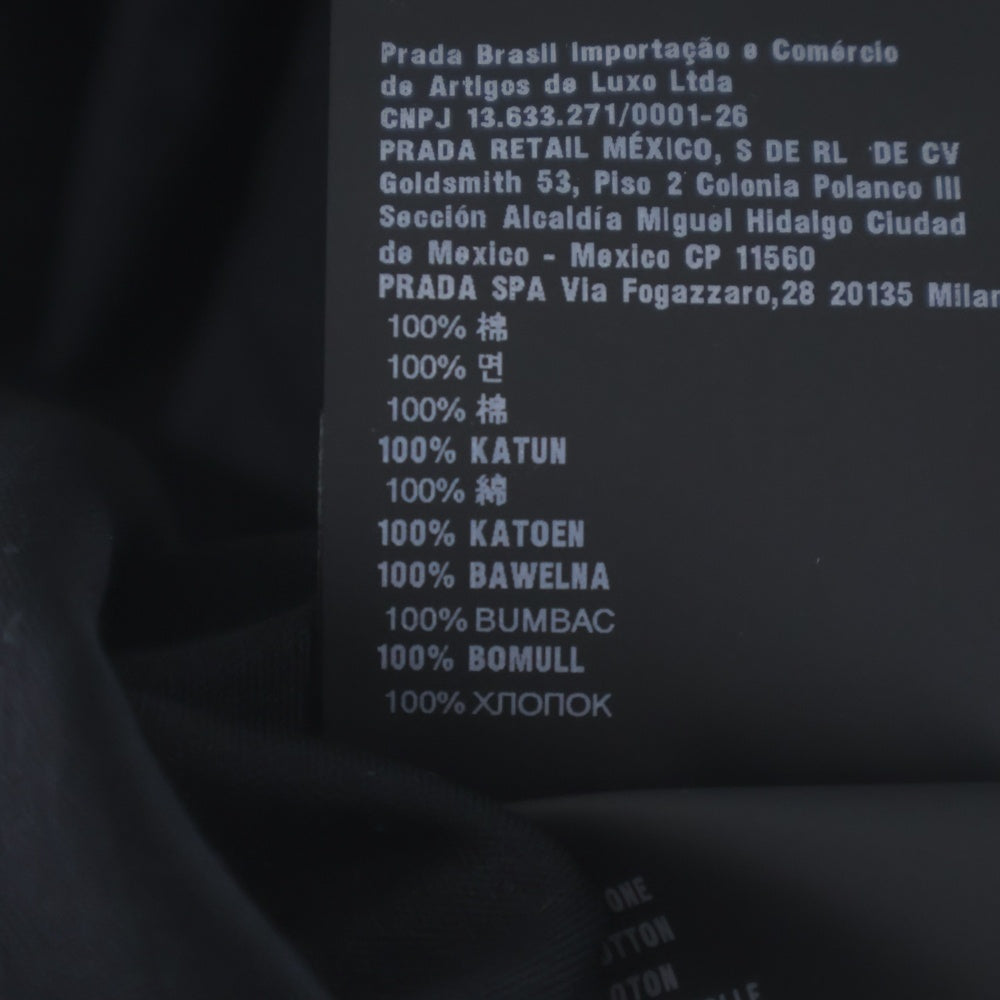 PRADA(プラダ) ポケットロゴ 半袖Tシャツ カットソー ブラック UJN658