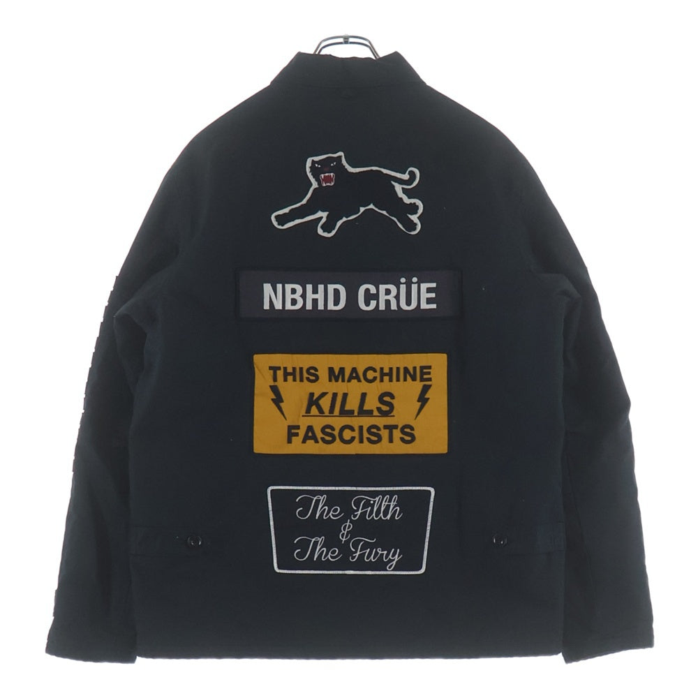 NEIGHBORHOOD(ネイバーフッド) 17AW FIXX.PW JACKET フィックスパッチ レーシングジャケット ブルゾン ブラック 172AQNH-JKM05