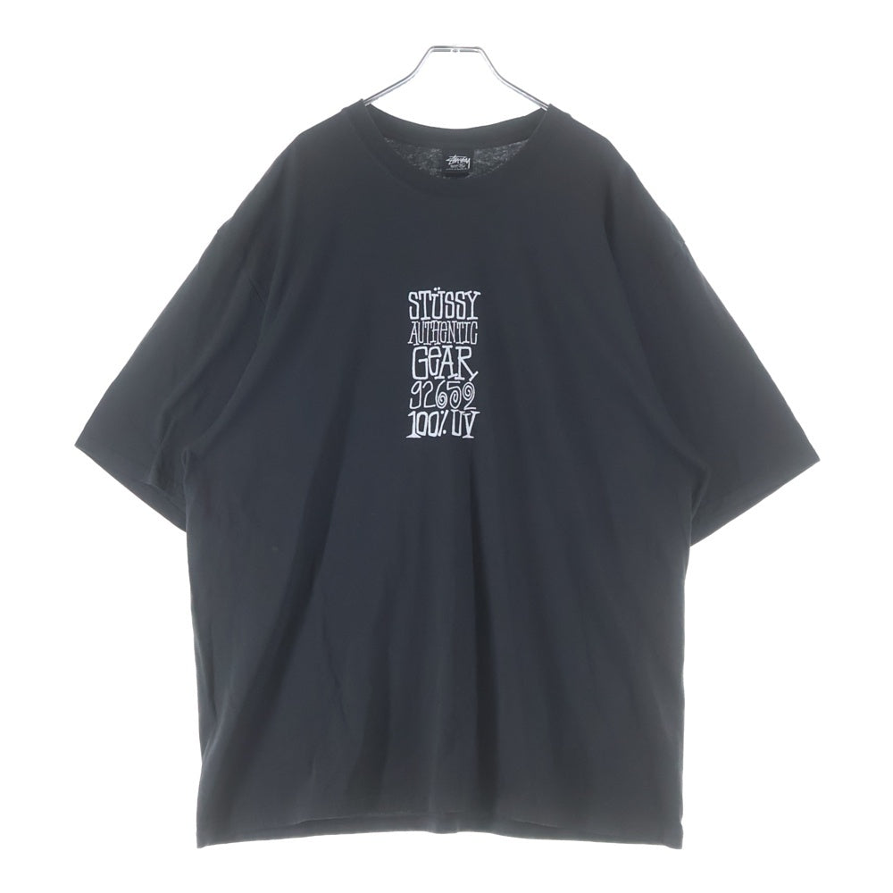 STUSSY(ステューシー) Authentic Gear Tee Pigment Dyed オーセンティック ギア 半袖Tシャツ カットソー ブラック