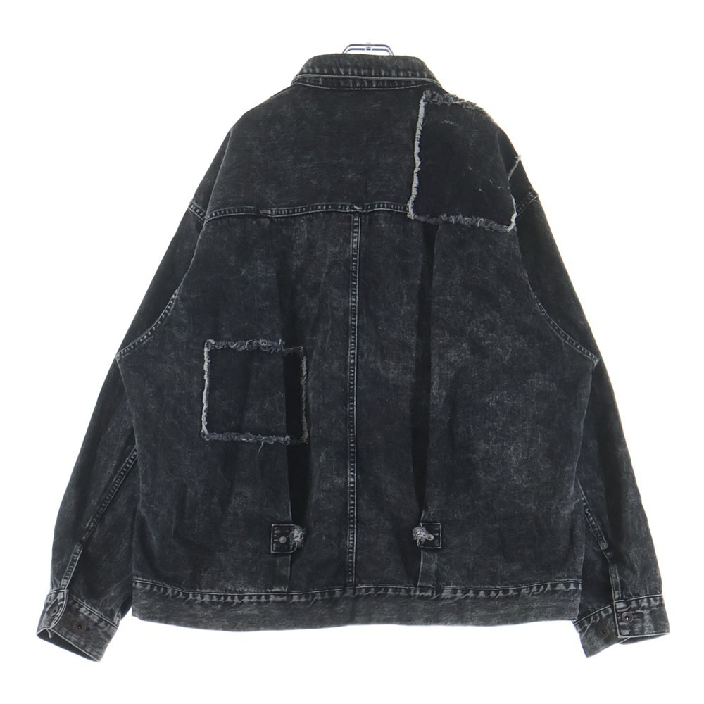 Name.(ネーム) 23AW ARP REMAKE 1ST DENIM JACKET リメイク デニムジャケット ブラック NMJK-001