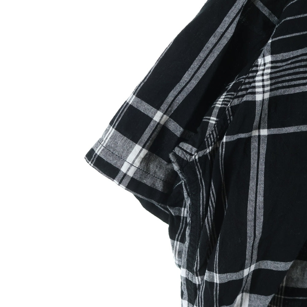 COOTIE PRODUCTIONS(クーティー プロダクションズ) 22SS Madras Check S/S Shirt マドラスチェック 半袖シャツ ブラック CTE-22S404