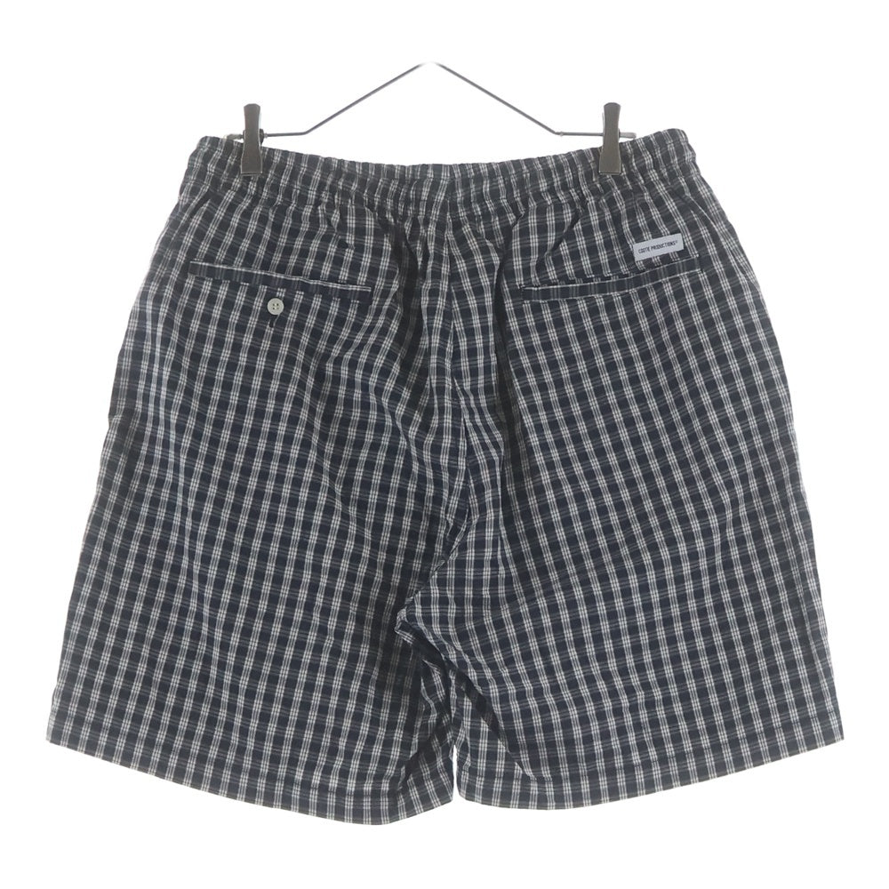 COOTIE PRODUCTIONS(クーティー プロダクションズ) 24SS Dobby Check Easy Shorts チェック柄 ハーフパンツ ショーツ ブラック CTE-24S121