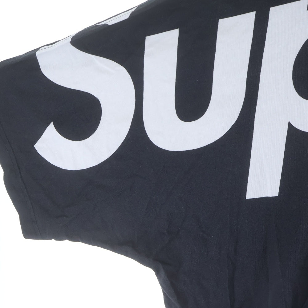 SUPREME(シュプリーム) 23AW Split S/S Top バックロゴプリント スプリット トップ クルーネック半袖Tシャツ ブラック