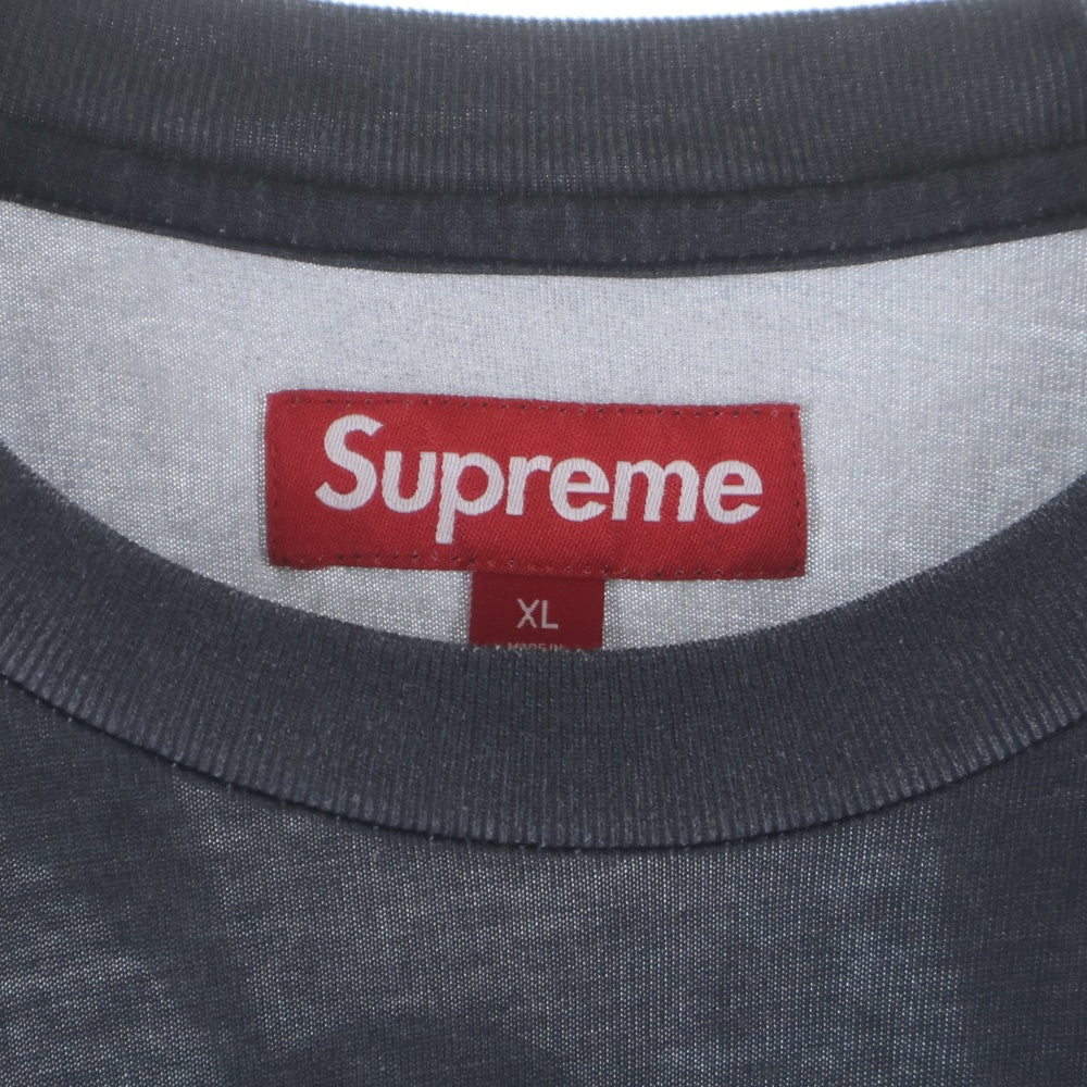 SUPREME(シュプリーム) 23AW Split S/S Top バックロゴプリント スプリット トップ クルーネック半袖Tシャツ ブラック