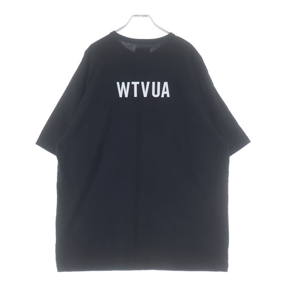 WTAPS(ダブルタップス) 24SS SIGN SS COTTON TSSC フロントロゴ 半袖Tシャツ カットソー ブラック 241ATDT-CSM22