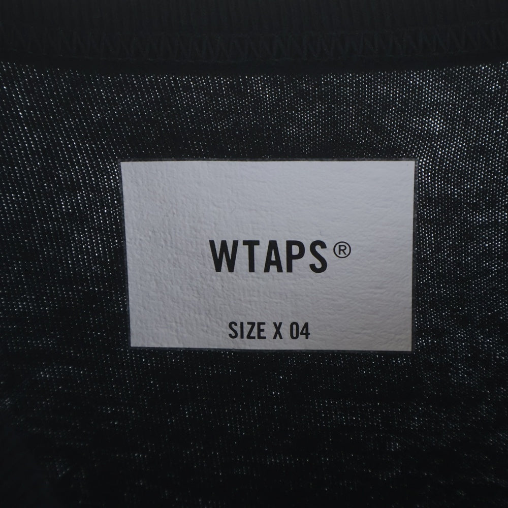 WTAPS(ダブルタップス) 24SS SIGN SS COTTON TSSC フロントロゴ 半袖Tシャツ カットソー ブラック 241ATDT-CSM22