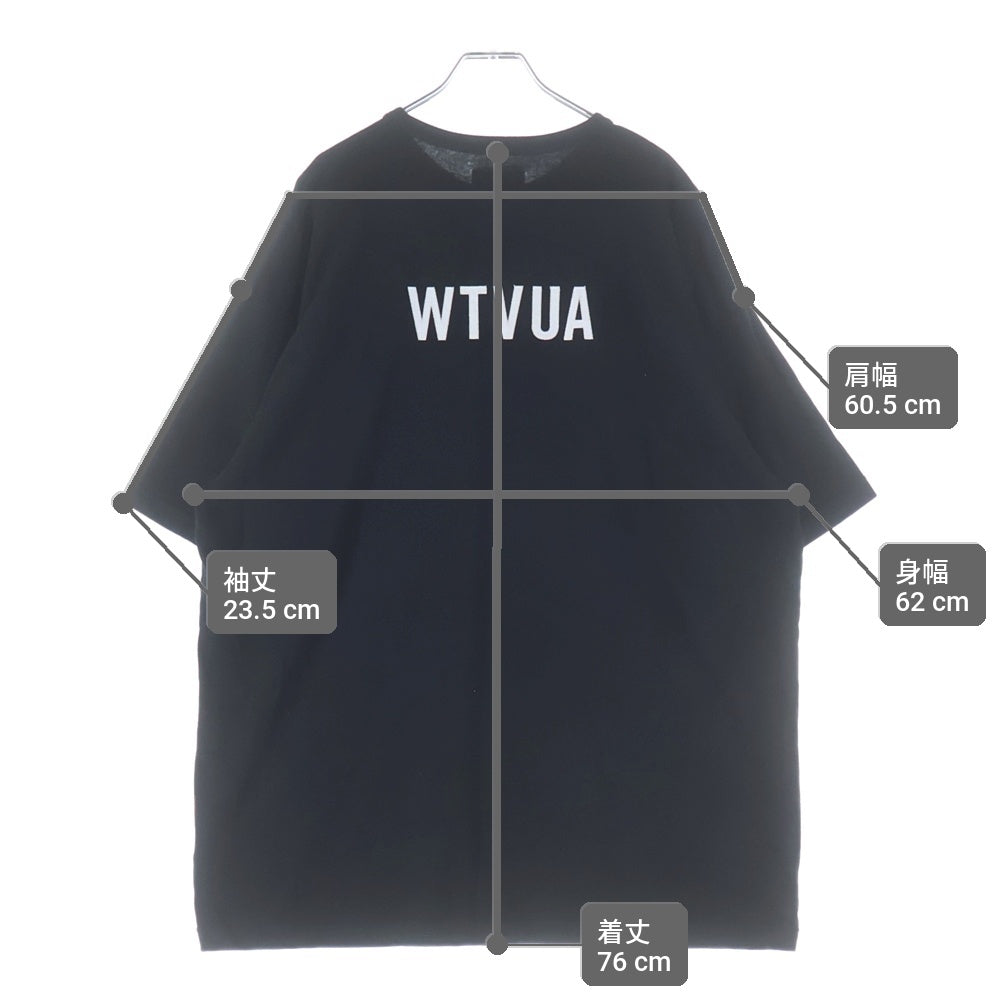 WTAPS(ダブルタップス) 24SS SIGN SS COTTON TSSC フロントロゴ 半袖Tシャツ カットソー ブラック 241ATDT-CSM22