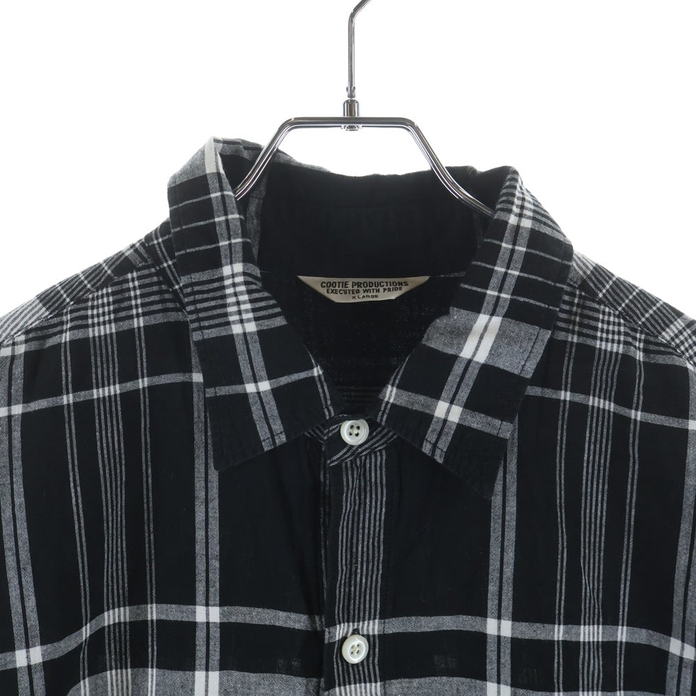 COOTIE PRODUCTIONS(クーティー プロダクションズ) 22SS Madras Check L/S Shirt チェック柄 長袖シャツ ブラック CTE-22S403