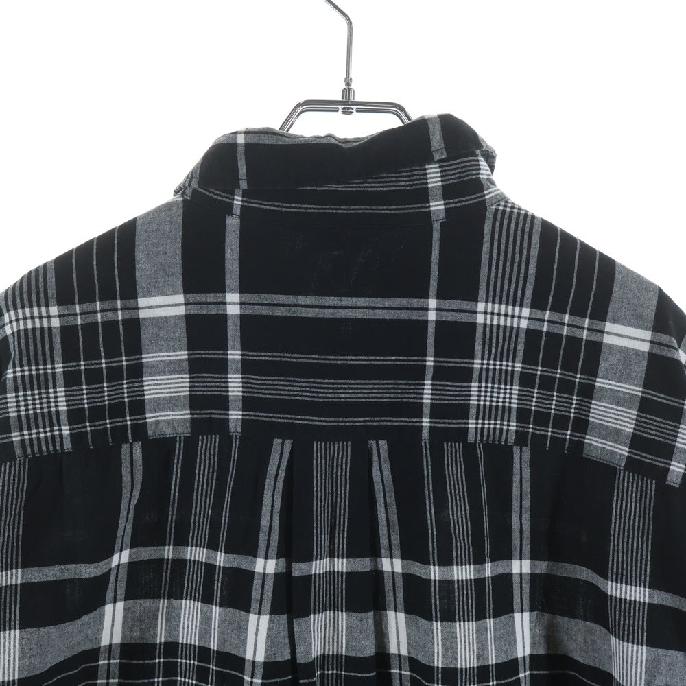 COOTIE PRODUCTIONS(クーティー プロダクションズ) 22SS Madras Check L/S Shirt チェック柄 長袖シャツ ブラック CTE-22S403