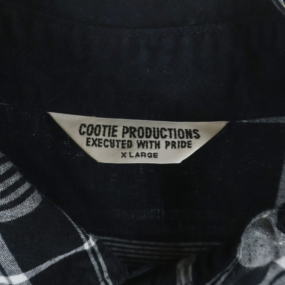 COOTIE PRODUCTIONS(クーティー プロダクションズ) 22SS Madras Check L/S Shirt チェック柄 長袖シャツ ブラック CTE-22S403