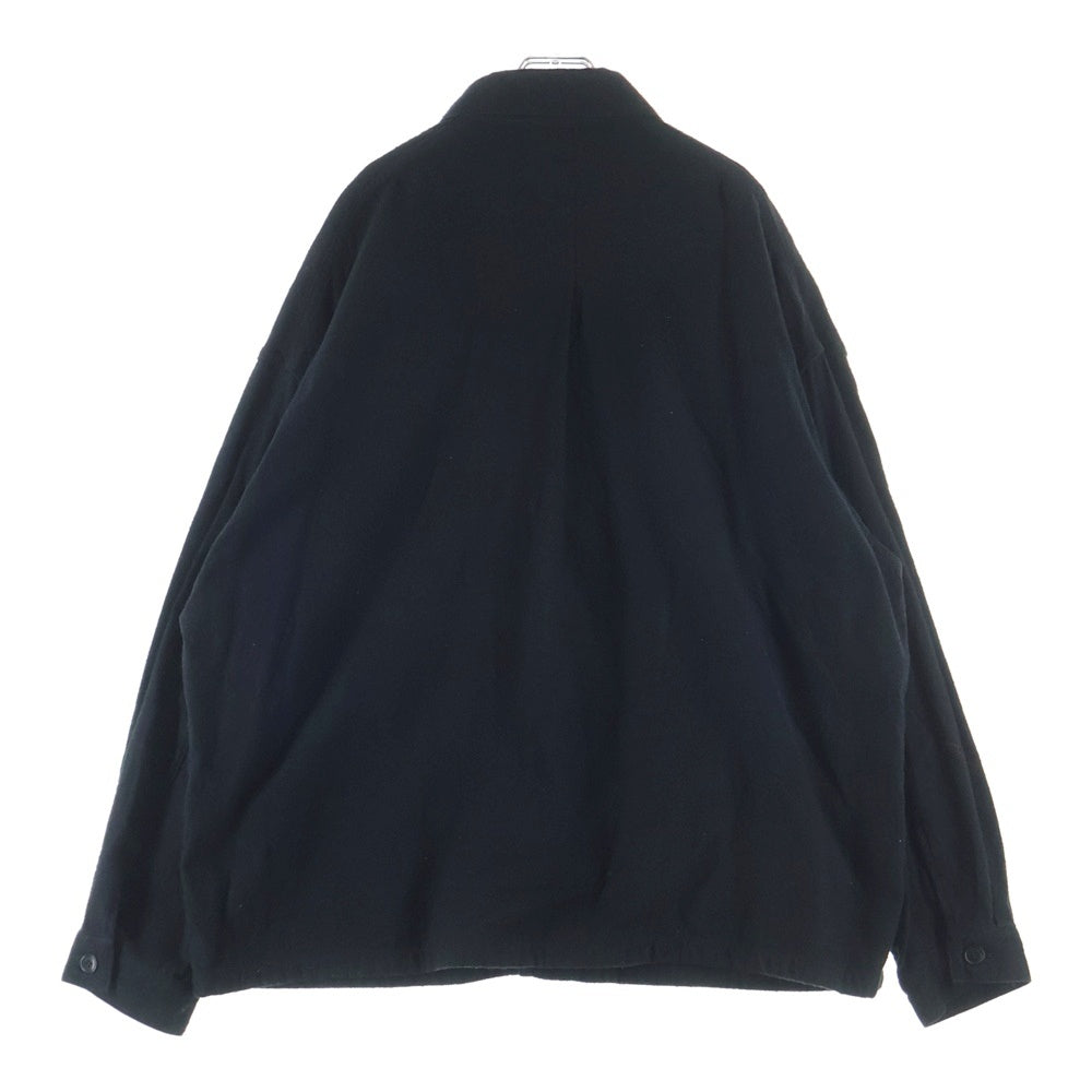 COOTIE PRODUCTIONS(クーティー プロダクションズ) 23SS Silk Nep Work Jacket シルクネップ ワークシャツ 長袖シャツ ブラック CTE-23S204