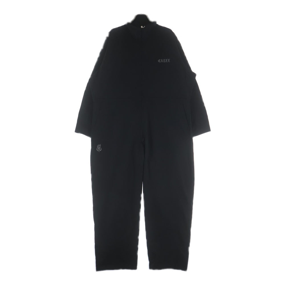 CALEE(キャリー) 26SS JUMP SUITS 刺繍デザイン ジャンプスーツ つなぎ ブラック CL-26SS003EX