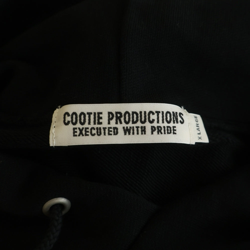 COOTIE PRODUCTIONS(クーティー プロダクションズ) 23AW N/C Terry Sweat Hoodie テリースウェットフーディー プルオーバーパーカー ブラック CTE-23A314