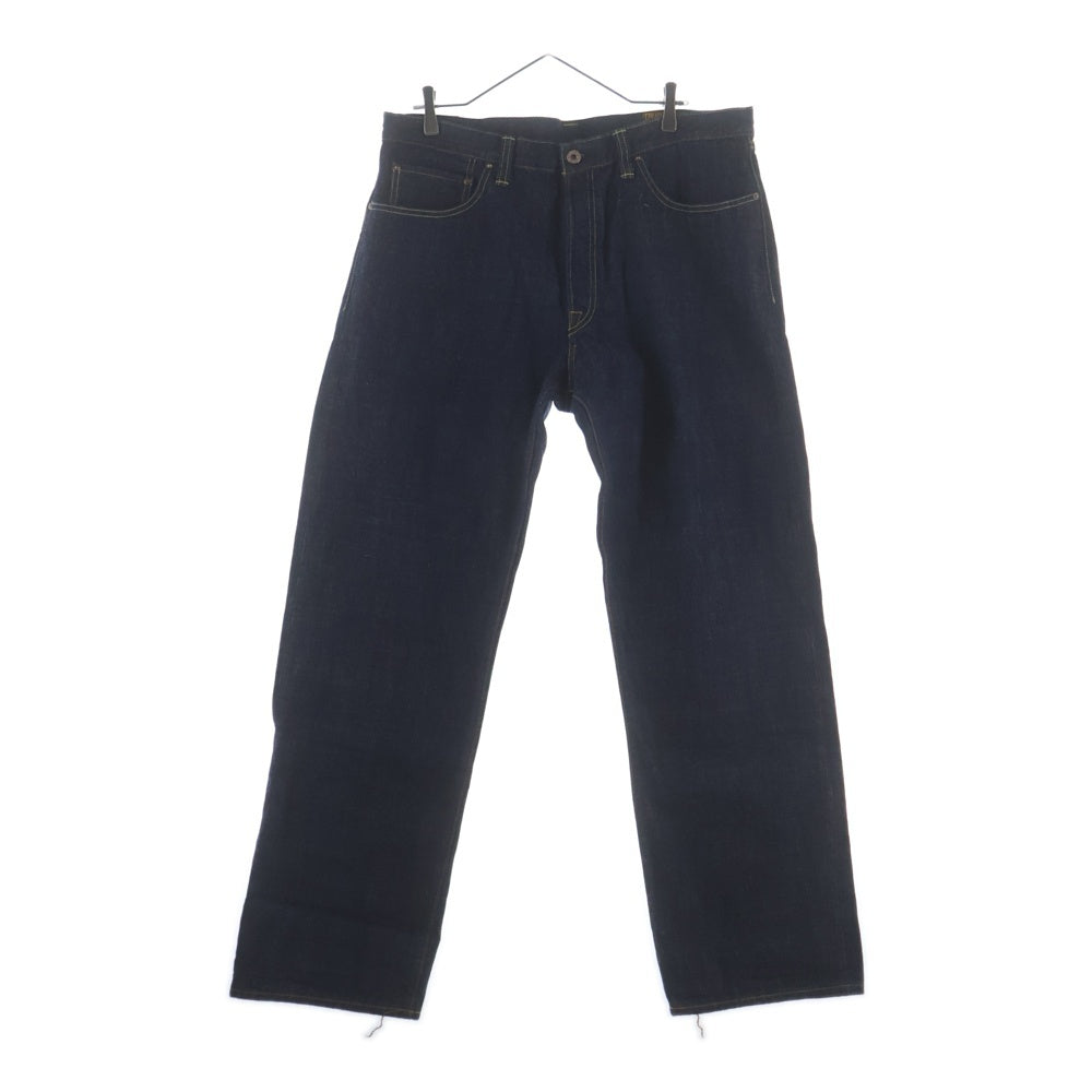 TROPHY CLOTHING(トロフィークロージング) 1605 Standard Dirt Denim ボタンフライ ストレートデニムパンツ ブルー