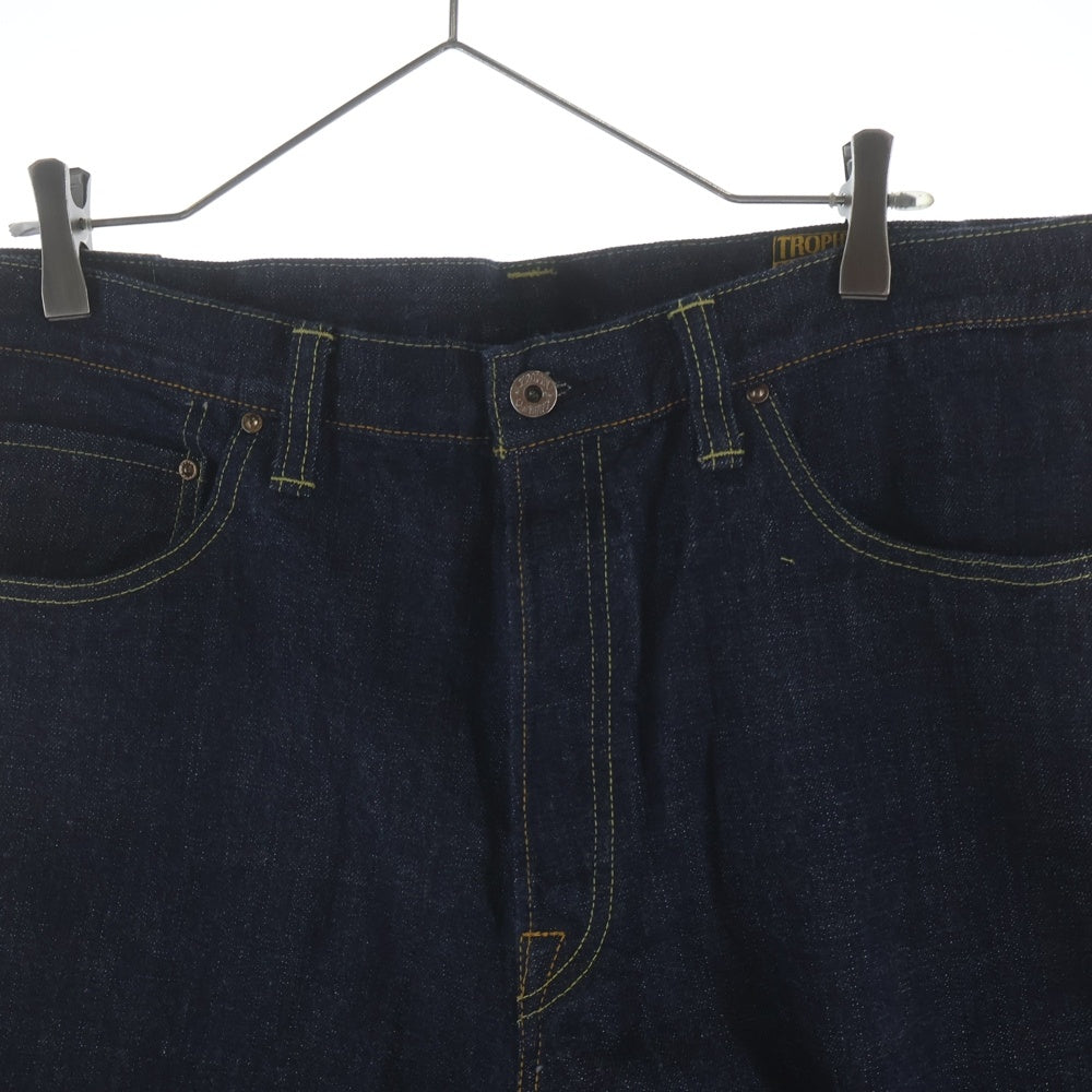 TROPHY CLOTHING(トロフィークロージング) 1605 Standard Dirt Denim ボタンフライ ストレートデニムパンツ ブルー