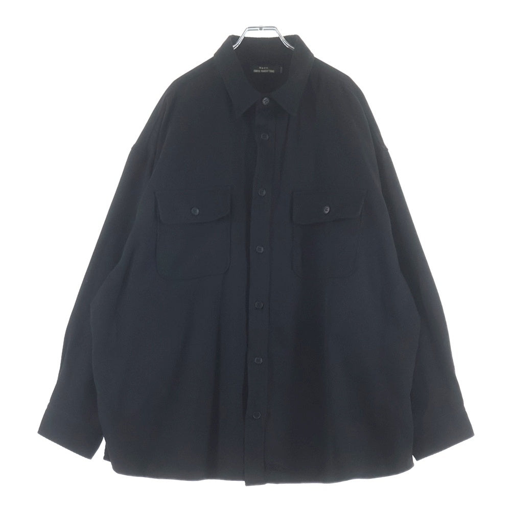 COOTIE PRODUCTIONS(クーティー プロダクションズ) 21AW ×NAME Polyester Kersey Error Fit CPO Shirts ワイドCPOジャケット 長袖シャツジャケット ブラック NMSH-CT22SS-001