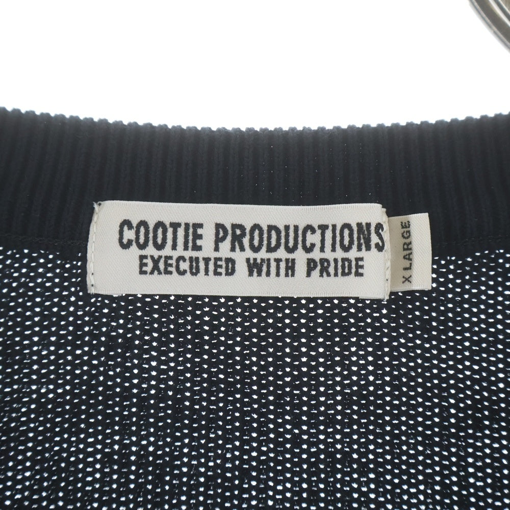 COOTIE PRODUCTIONS(クーティー プロダクションズ) 25AW Rib Stitch Tilden Knit Vest Vネックチルデン ニットベスト ブラック CTE-25A325