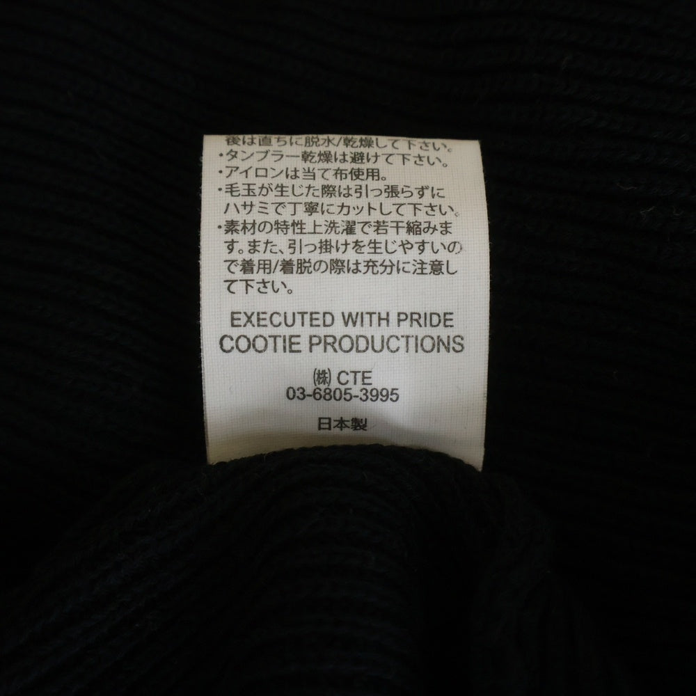 COOTIE PRODUCTIONS(クーティー プロダクションズ) 25AW Rib Stitch Tilden Knit Vest Vネックチルデン ニットベスト ブラック CTE-25A325