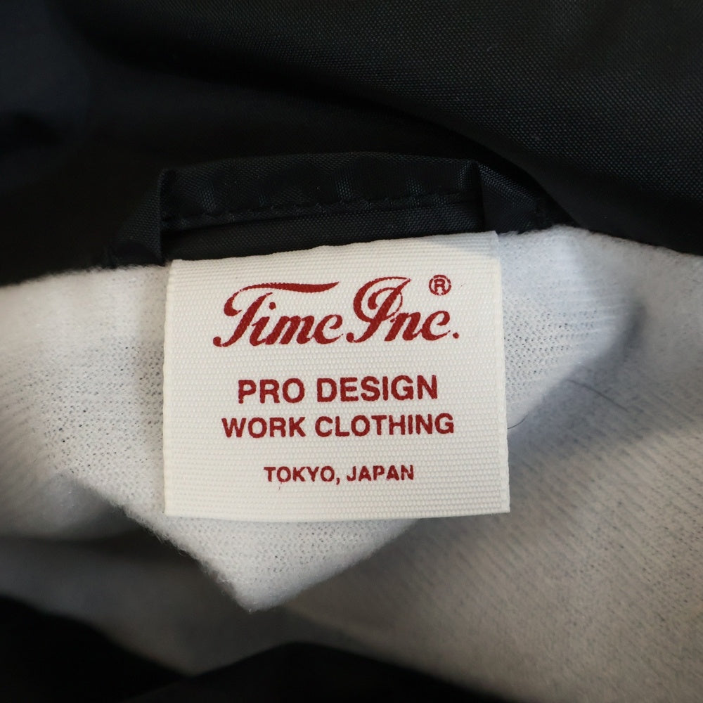 NO BRAND(ノーブランド) Timc Inc. タイムシー 22AW 東京インディアンズ ブランドロゴ刺繍 ナイロン コーチジャケット ブラック