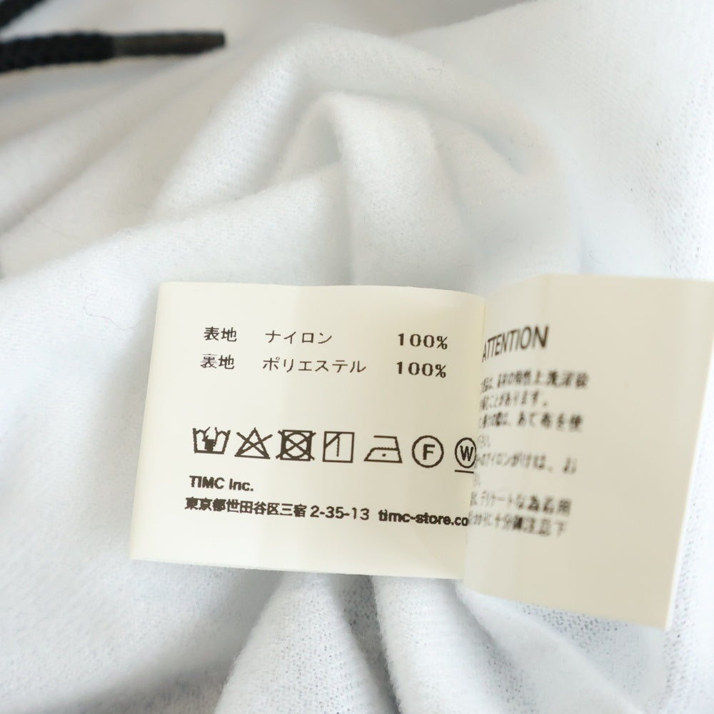 NO BRAND(ノーブランド) Timc Inc. タイムシー 22AW 東京インディアンズ ブランドロゴ刺繍 ナイロン コーチジャケット ブラック