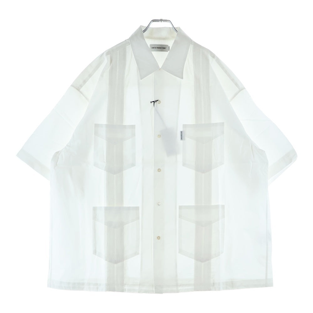 COOTIE PRODUCTIONS(クーティー プロダクションズ) 25SS 120/2 Typewriter Cuba S/S Shirt タイプライター キューバシャツ 半袖シャツ ホワイト CTE-25S408
